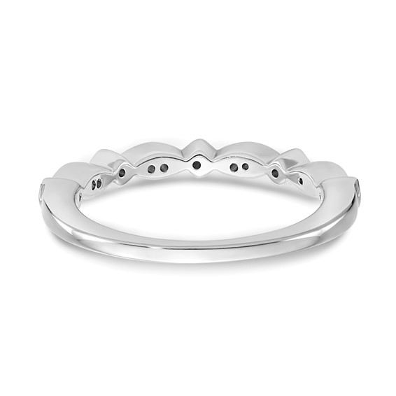 14K White Gold Diamond Band