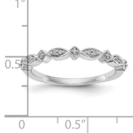 14K White Gold Diamond Band