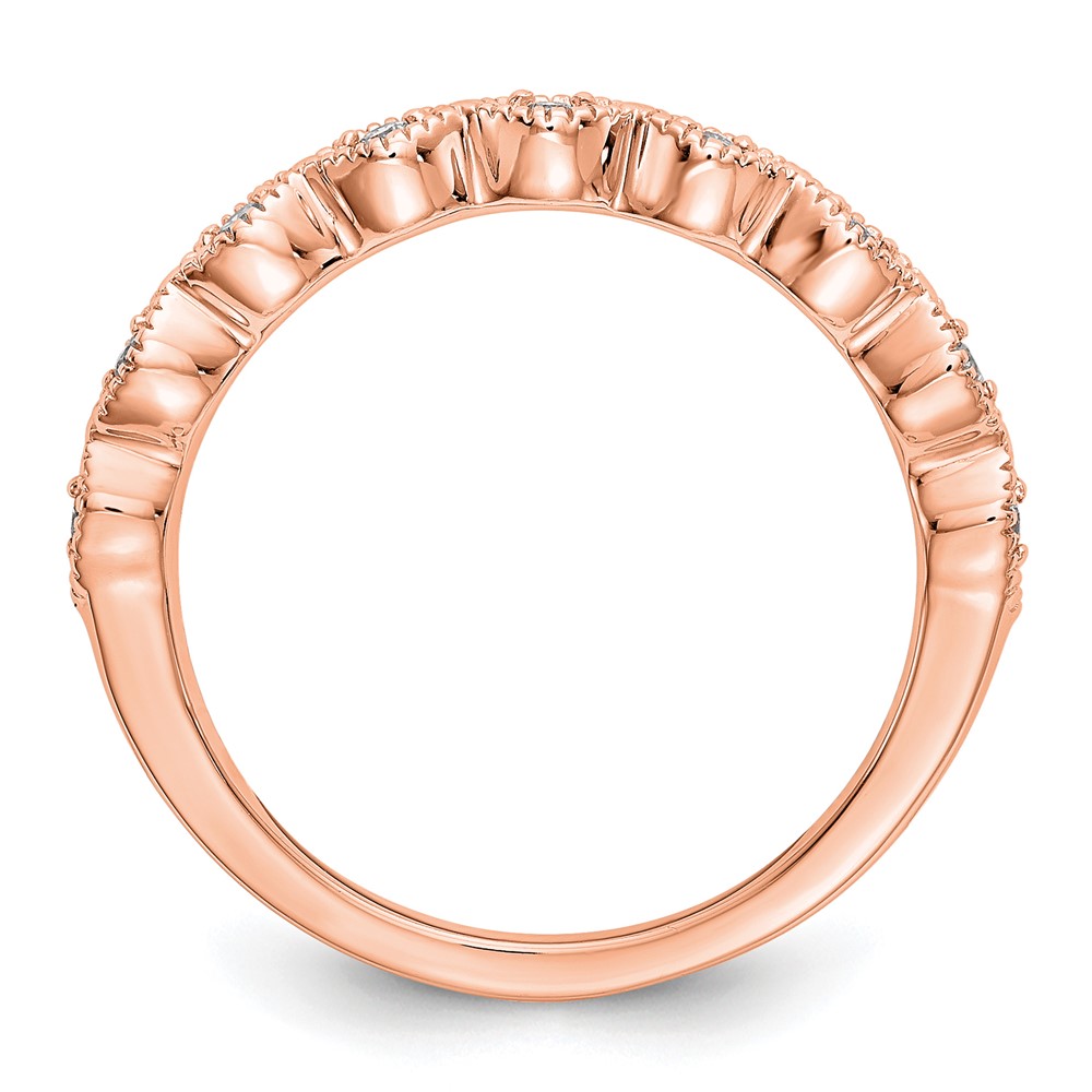 14k Rose Gold 1/10 carat Lab Grown Diamond VS/SI+ G+ Complete Fashion Band (RM3381B-010-RLG)