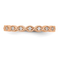 14K Rose Gold 0.10 Carat Lab Grown Diamond VS SI+ G+ Complete Fashion Band view 5