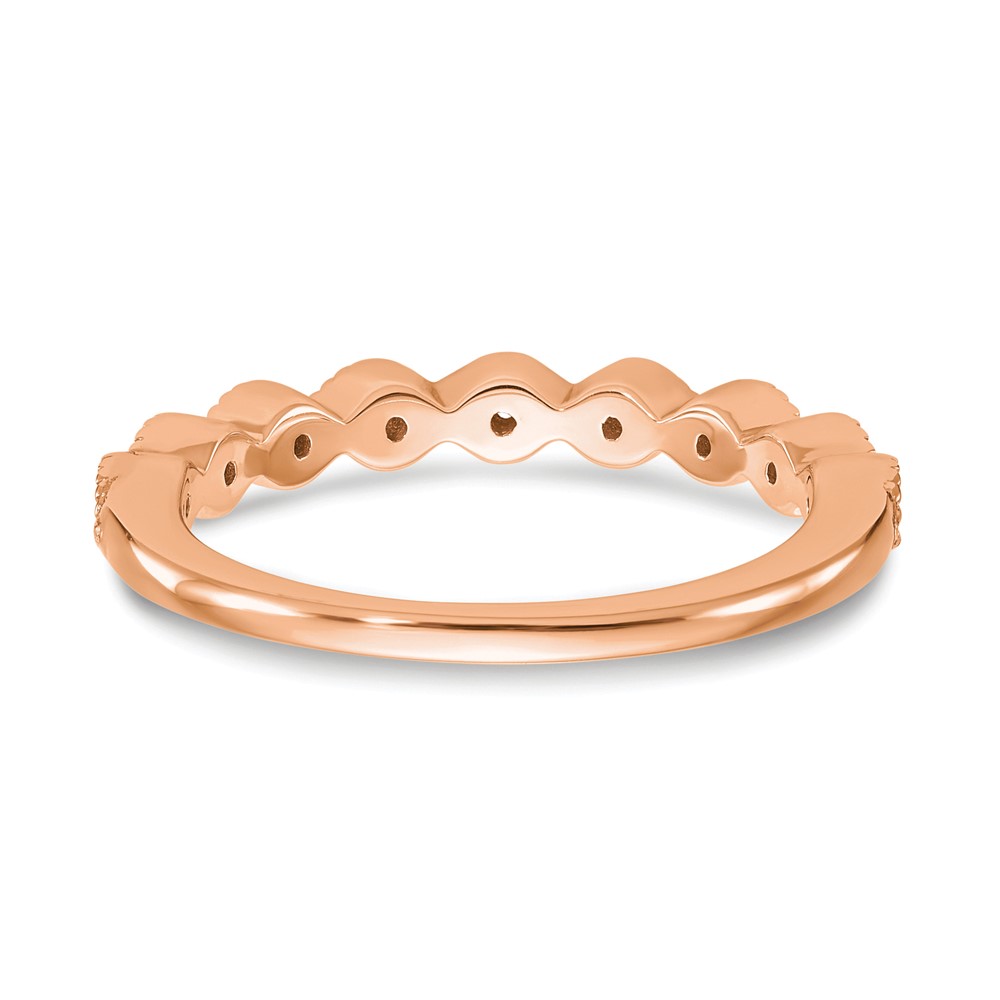 14k Rose Gold 1/10 carat Lab Grown Diamond VS/SI+ G+ Complete Fashion Band (RM3381B-010-RLG)