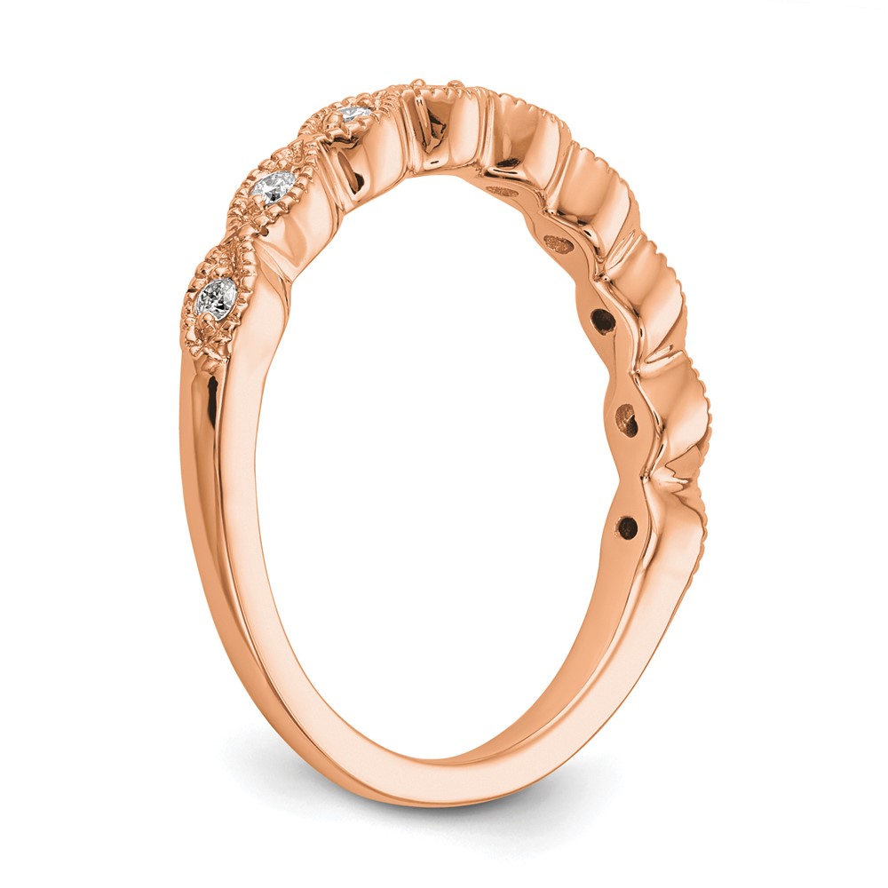 14k Rose Gold 1/10 carat Lab Grown Diamond VS/SI+ G+ Complete Fashion Band (RM3381B-010-RLG)