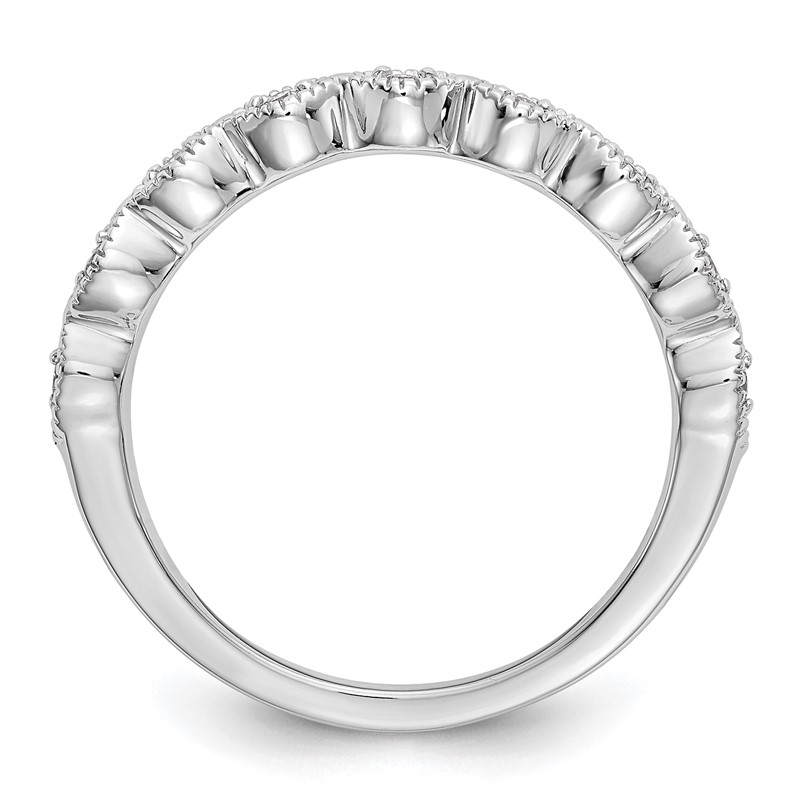 14k White Gold 1/10 carat Lab Grown Diamond VS/SI+ G+ Complete Fashion Band