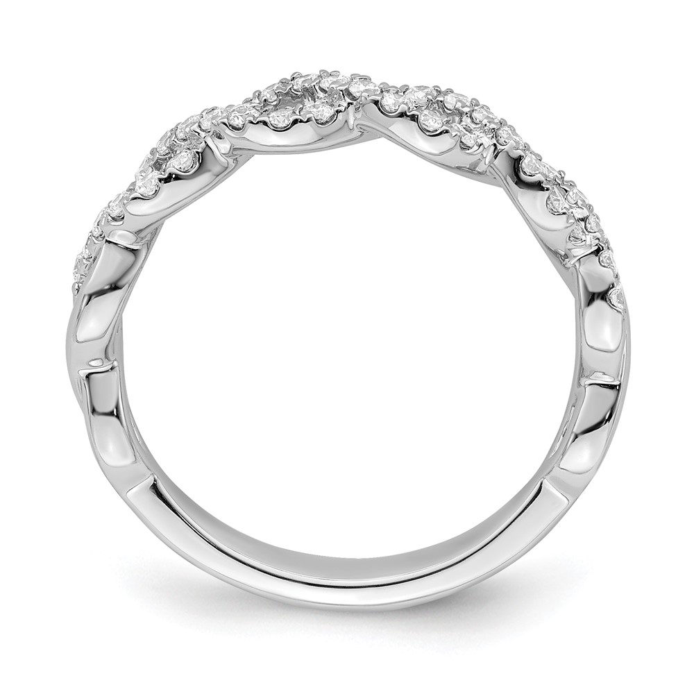 True Origin 14K White Gold 1/3 carat Lab Grown Diamond VS  D E F  Intertwined Band (RM3383B-036-WLD)