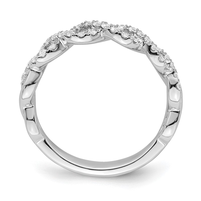 True Origin 14K White Gold 1/3 carat Lab Grown Diamond VS  D E F  Intertwined Band