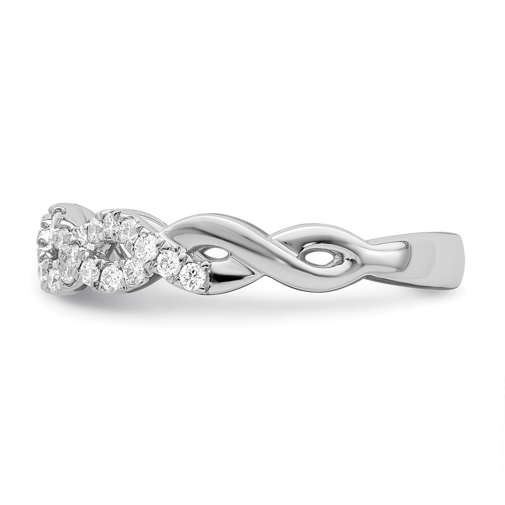 True Origin 14K White Gold 1/3 carat Lab Grown Diamond VS  D E F  Intertwined Band (RM3383B-036-WLD)