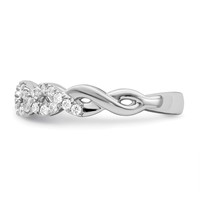 True Origin 14K White Gold 0.33 Carat Lab Grown Diamond VS+ F+ Intertwined Complete Band view 3