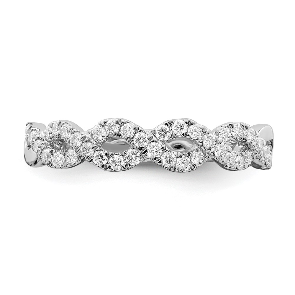 True Origin 14K White Gold 1/3 carat Lab Grown Diamond VS  D E F  Intertwined Band (RM3383B-036-WLD)