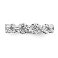 True Origin 14K White Gold 0.33 Carat Lab Grown Diamond VS+ F+ Intertwined Complete Band view 4