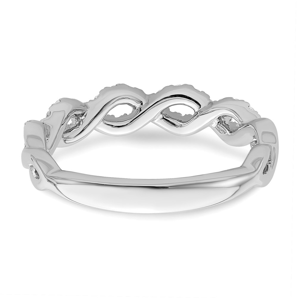 True Origin 14K White Gold 1/3 carat Lab Grown Diamond VS  D E F  Intertwined Band (RM3383B-036-WLD)