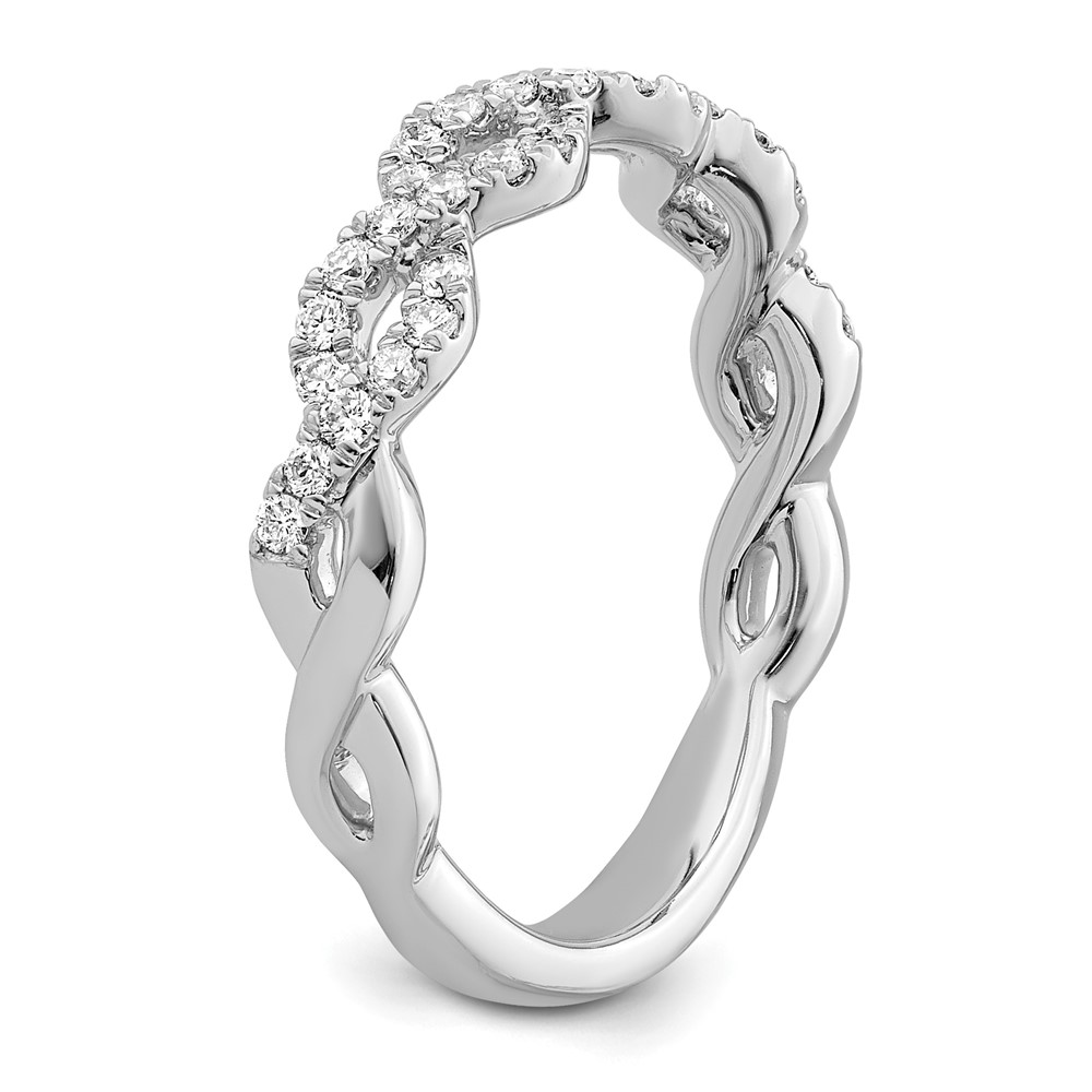 True Origin 14K White Gold 1/3 carat Lab Grown Diamond VS  D E F  Intertwined Band (RM3383B-036-WLD)