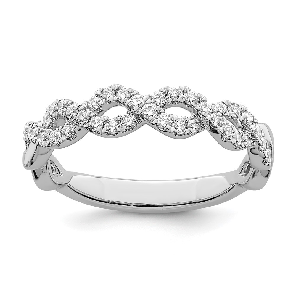 True Origin 14K White Gold 1/3 carat Lab Grown Diamond VS  D E F  Intertwined Band (RM3383B-036-WLD)