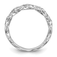 True Origin 14K White Gold 0.50 Carat Lab Grown Diamond VS+ F+ Intertwined Complete Band view 2