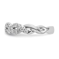 True Origin 14K White Gold 0.50 Carat Lab Grown Diamond VS+ F+ Intertwined Complete Band view 3