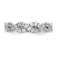 True Origin 14K White Gold 0.50 Carat Lab Grown Diamond VS+ F+ Intertwined Complete Band view 4