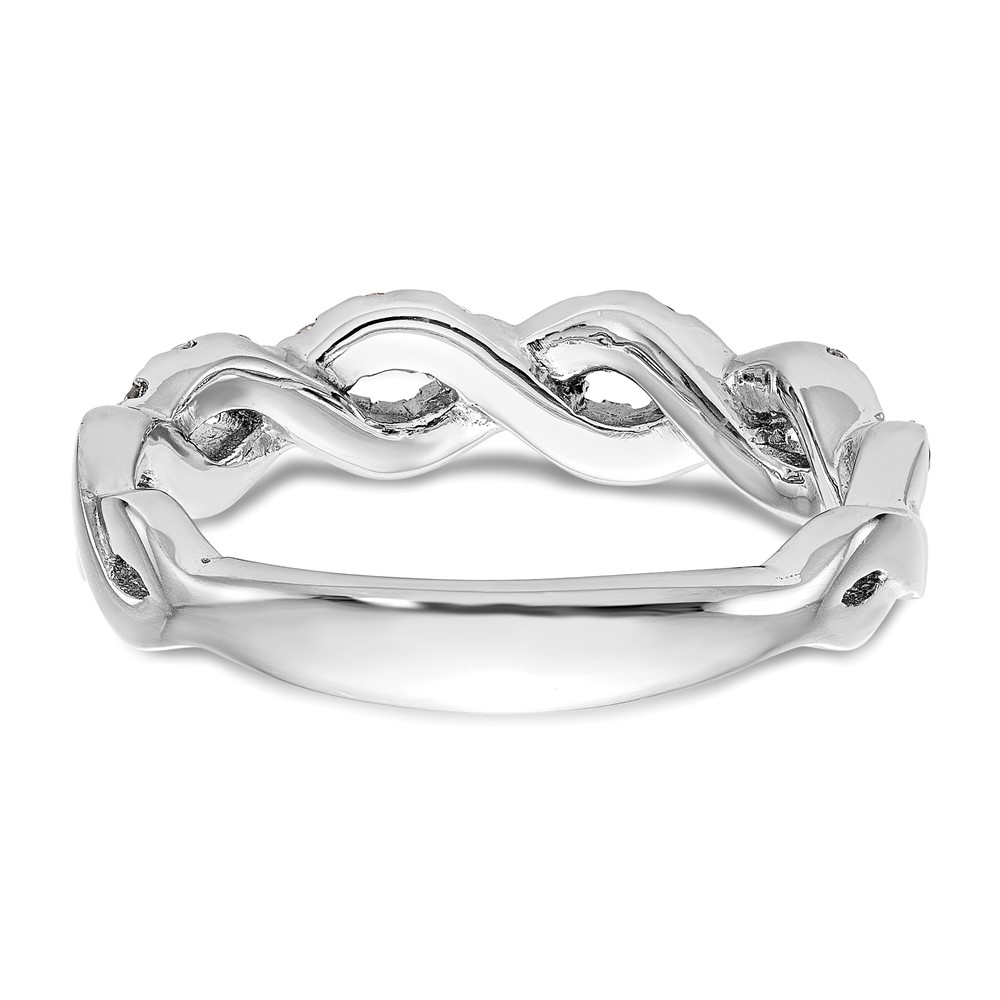 True Origin 14K White Gold 1/2 carat Lab Grown Diamond VS  D E F  Intertwined Band (RM3383B-056-WLD)