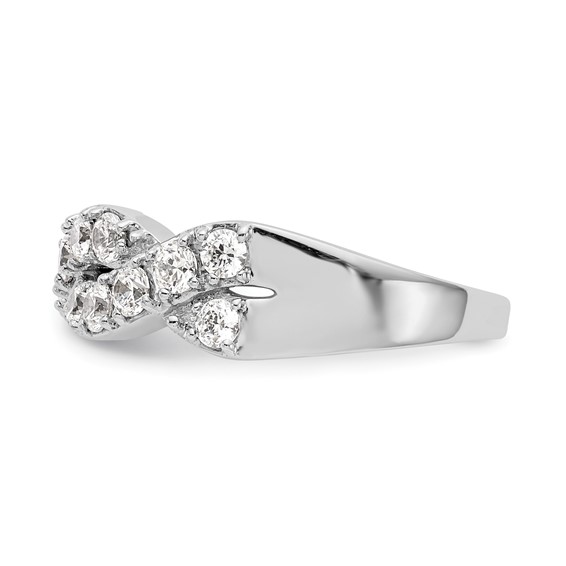 14K White Gold Diamond Band