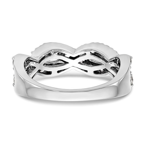 14K White Gold Diamond Band