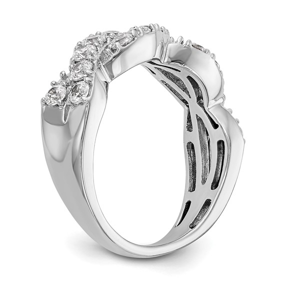 14K White Gold Diamond Band