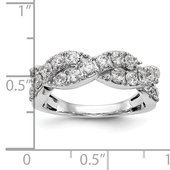 14K White Gold Diamond Band
