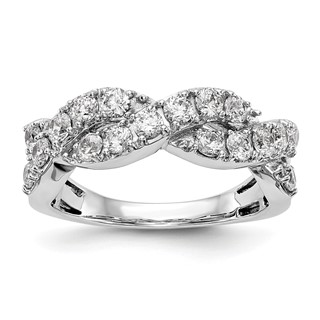 14K White Gold Diamond Band