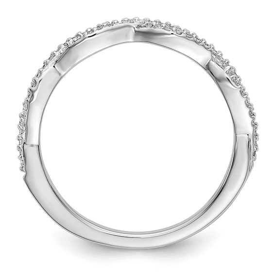 14K White Gold Diamond Band