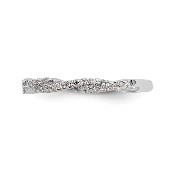 14K White Gold Diamond Band