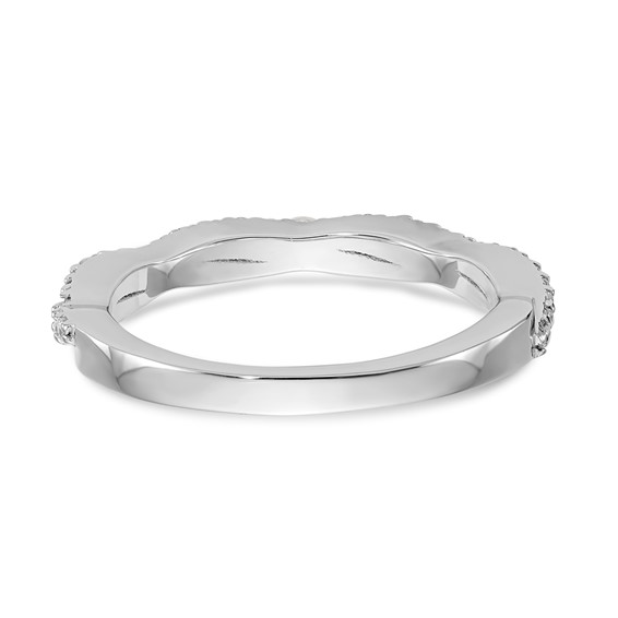 14K White Gold Diamond Band