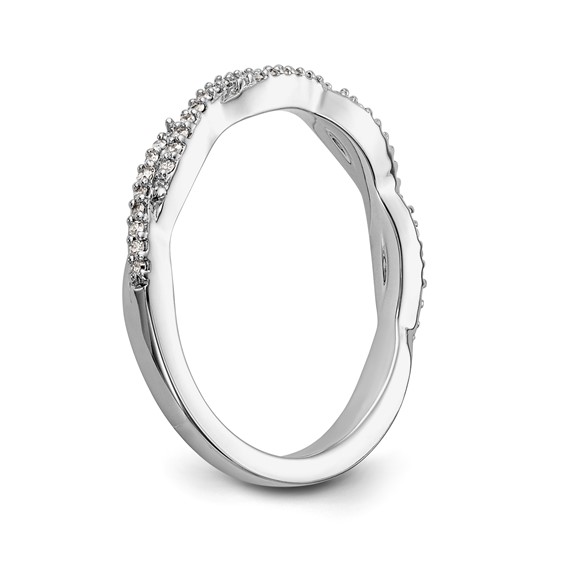 14K White Gold Diamond Band