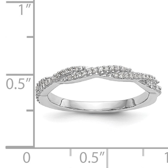 14K White Gold Diamond Band
