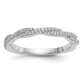 14K White Gold Diamond Band