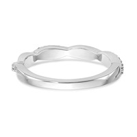 14K White Gold 0.12 Carat Lab Grown Diamond VS SI+ G+ Complete Twist Band view 5