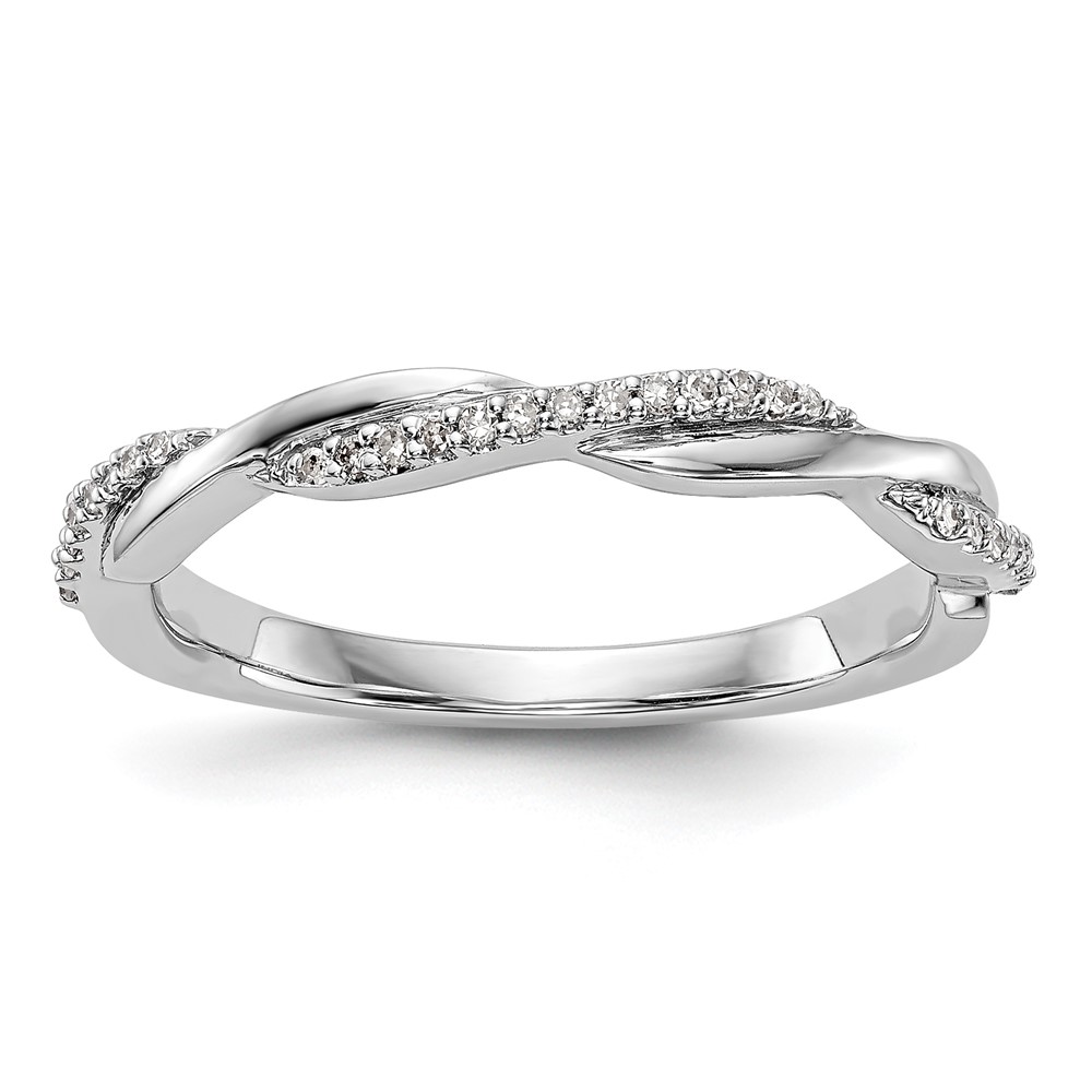 14K Yellow Gold 0.12 Ct Lab Grown Diamond VS SI+ G+ Complete Twist Band