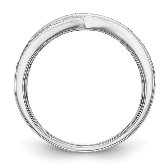 14K White Gold Diamond Band