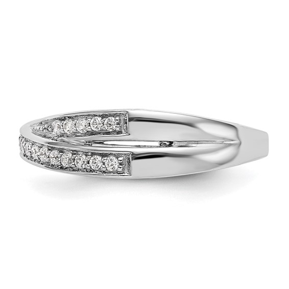 14K White Gold Diamond Band