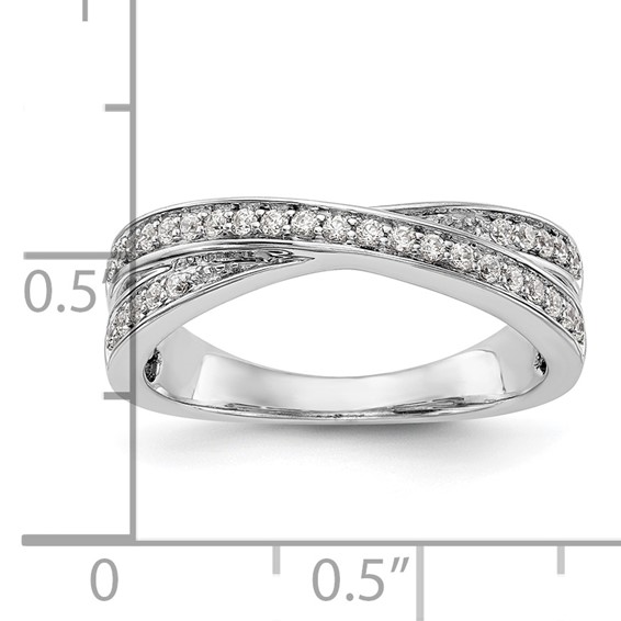 14K White Gold Diamond Band