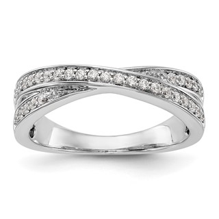 14K White Gold Diamond Band