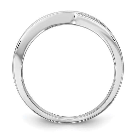 14K White Gold Diamond Band