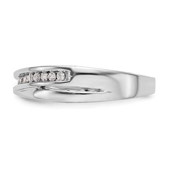 14K White Gold Diamond Band