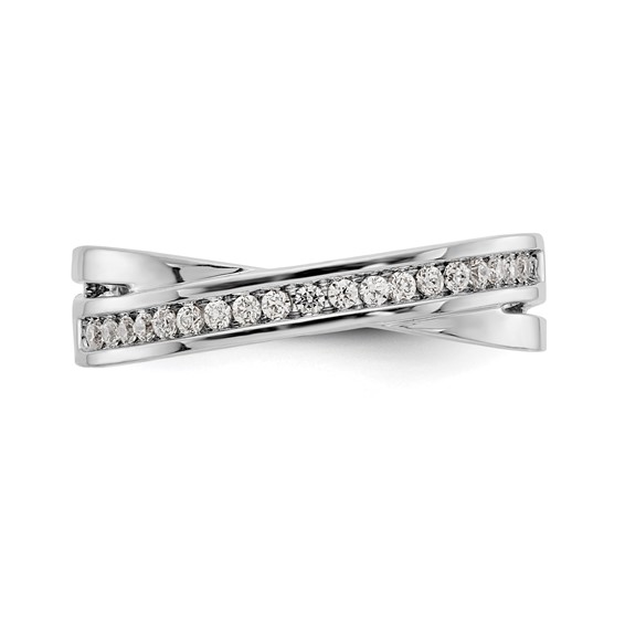 14K White Gold Diamond Band