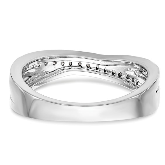 14K White Gold Diamond Band
