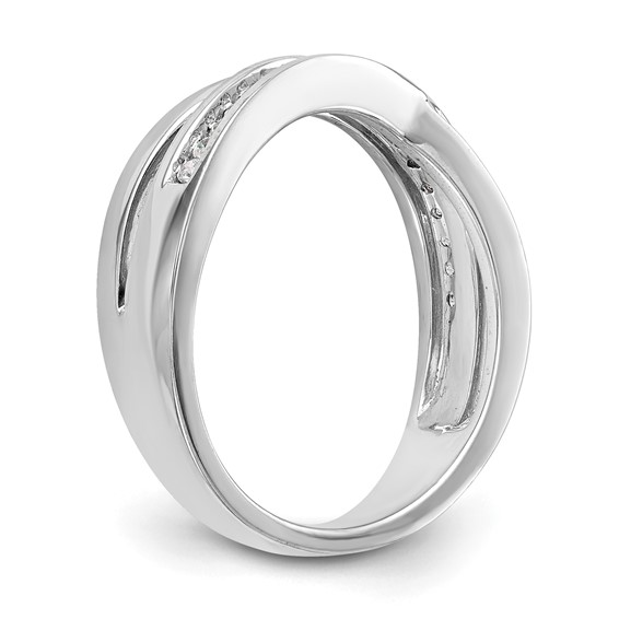 14K White Gold Diamond Band