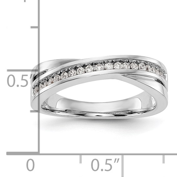 14K White Gold Diamond Band