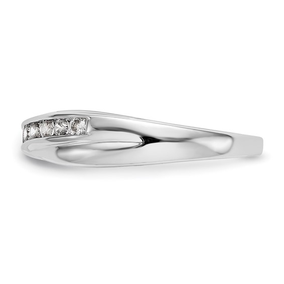 14K White Gold Diamond Band