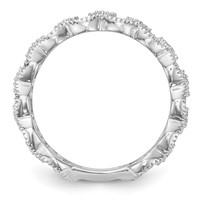 14K White Gold 0.50 Carat Lab Grown Diamond VS SI+ G+ Complete Link Band view 3