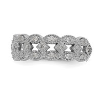 14K White Gold 0.50 Carat Lab Grown Diamond VS SI+ G+ Complete Link Band view 4