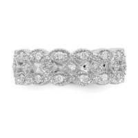 14K White Gold 0.50 Carat Lab Grown Diamond VS SI+ G+ Complete Link Band view 5