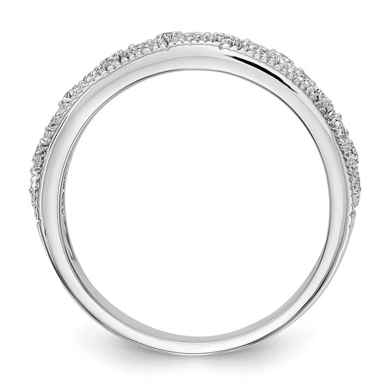 14K White Gold Diamond Band