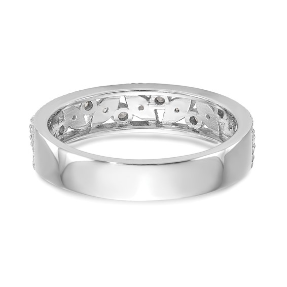 14K White Gold Diamond Band