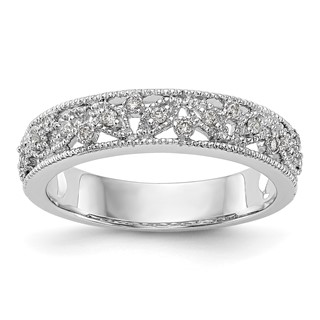14K White Gold Diamond Band